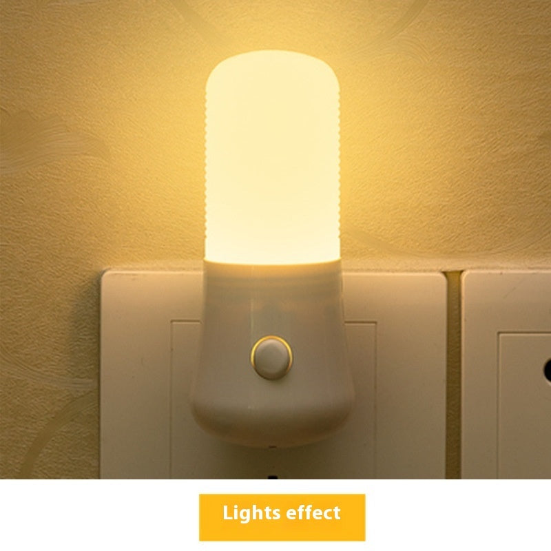 Cross-border Opening Advertising Gift Cartoon Led Small Night Lamp Plug-in Light-controlled Induction Bedroom Bedside Night Corridor Light